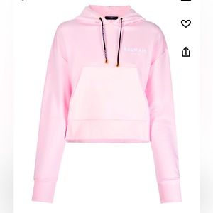 PINK BALMAIN HOODIE